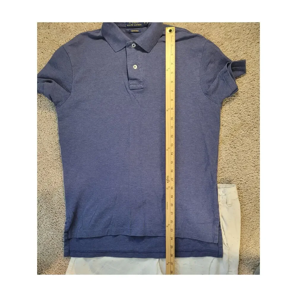 Polo Ralph Lauren Blue Stretch Mesh Polo S Preppy Classic Heritage Timeless